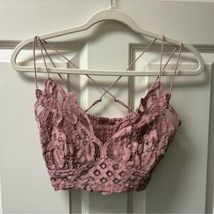 Free People women’s dusty rose Adella bralette